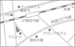 バウハウス 観音寺店 地図